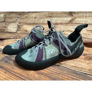 SCARPA Climbing Shoes Purple Gray Lace Up Womens 7.5 Excellent